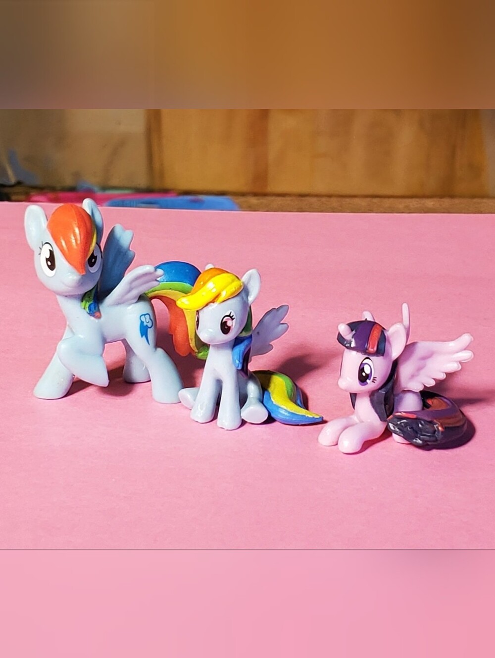 My Little Pony Mini Figure Lot - Rainbow Dash & Twilight Sparkle - 3 Piece